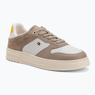 Încălțăminte pentru femei Tommy Hilfiger Sporty Cupsole Tumbled Leather coastal taupe/ecru/yellow