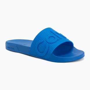 Șlapi pentru bărbați Calvin Klein HM0HM02113 Ess Texture lapis blue