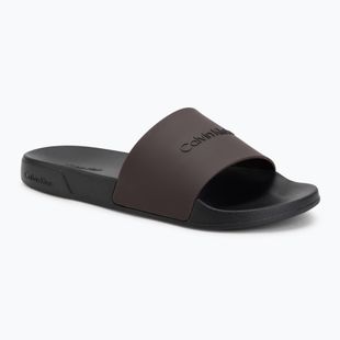 Șlapi pentru bărbați Calvin Klein HM0HM02107 EssMonobrand black/bordeaux