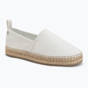 Espadrile pentru femei Calvin Klein HW0HW02931 Oblique Canvas Off White