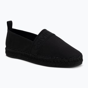 Espadrile pentru femei Calvin Klein HW0HW02934 Oblique Webbing Triple Black