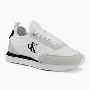 Încălțăminte pentru femei Calvin Klein YW0YW02060 Retro Runner Sock Laceup Mix Mat bright white/black/marshmallow
