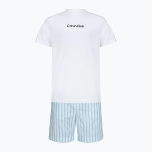 Pijamă bărbătească Calvin Klein LV00NM2903 classic white top/aurora stripe