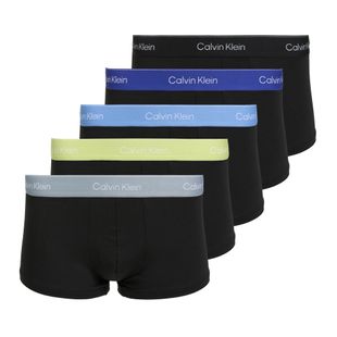 Boxeri pentru bărbați Calvin Klein LV00NB4390 Low Rise Trunk 5 perechi black wb/blue descent wb/green bi/khaki