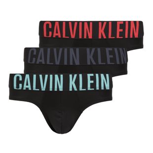 Chiloți pentru bărbați Calvin Klein 000NB3610A Hip Brief 3 perechi black w/ombre blue logo/black w/c