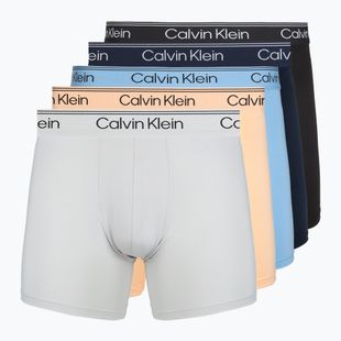 Boxeri pentru bărbați Calvin Klein LV00NB4413 Brief 5 pairs light cast/shoreline/peach bliss/bl