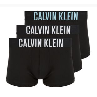 Boxeri pentru bărbați Calvin Klein 000NB3608A Trunk 3 pairs black with harbor mist logo/ black with