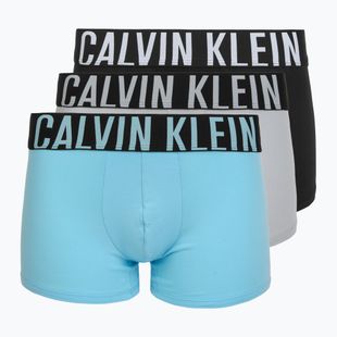 Boxeri Calvin Klein 000NB3609A Boxer Brief 3 perechi harbor mist/black/chilly blue