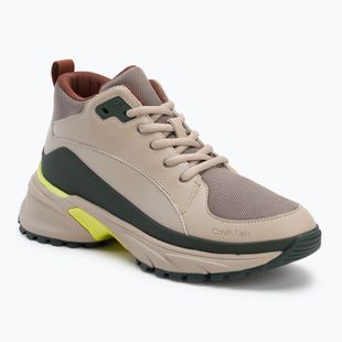 Încălțăminte pentru bărbați Calvin Klein YM0YM01418 Hike Runner Mid Laceup Tech Mix desert taupe/smog/sorrel/thyme