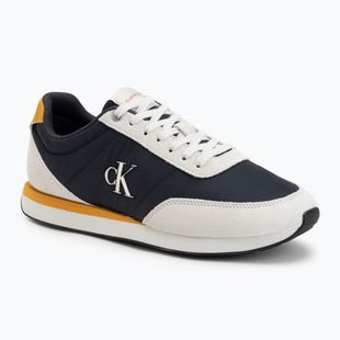 Încălțăminte pentru bărbați Calvin Klein YM0YM01361 Retro Runner Ess Mix Mat vaporous white/casual bluee/cooling