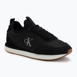 Încălțăminte pentru femei Calvin Klein YW0YW02060 Retro Runner Sock Laceup Mix Mat black/gyn metal/gum