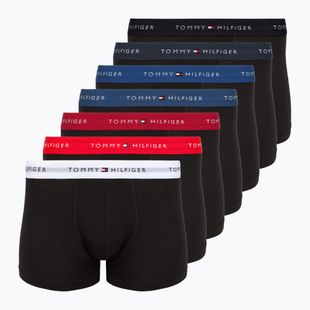 Boxeri Tommy Hilfiger Trunk WB 7 pairs blk/mid red/aegean sea/dsrt sky/blu jeans/f r/wht