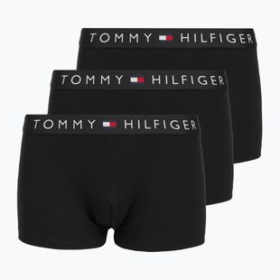 Boxeri Tommy Hilfiger Rib Trunk 3 perechi black/black/black