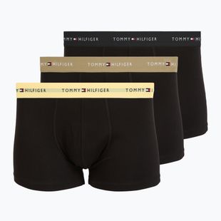 Boxeri pentru bărbați Tommy Hilfiger Trunk WB 3 pairs black/citronella/woodridge
