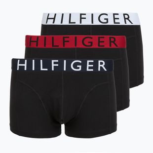 Boxeri Tommy Hilfiger Trunk WB 3 pairs medium red/tommy hilfiger white/desert sky