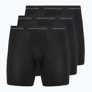 Boxeri pentru bărbați Tommy Hilfiger Micro Long 3 pack black/black/black