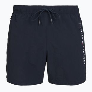 Pantaloni scurți de baie pentru bărbați Tommy Hilfiger Medium Drawstring Zip Pocket desert sky