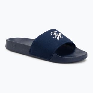 Papuci pentru femei Tommy Hilfiger Script Pool preppy navy