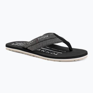 Șlapi pentru bărbați Tommy Hilfiger Chambray Beach Sandal black