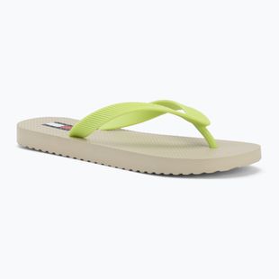 Șlapi pentru femei Tommy Jeans Logo Summer white clay/lime essence