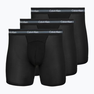 Boxeri pentru bărbați Calvin Klein LV00NB4538 Boxer Brief Long black/black/black
