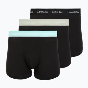 Boxeri pentru bărbați Calvin Klein 0000U2662G Trunk 3 perechi black in plume wb/black in misty sag