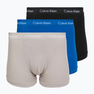 Boxeri pentru bărbați Calvin Klein 0000U2662G Trunk 3 perechi classic blue/porpoise/black