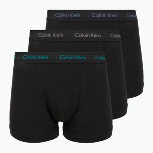 Boxeri pentru bărbați Calvin Klein 0000U2662G Trunk 3 perechi of black bodies and wbs with driftwood