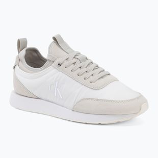 Încălțăminte pentru bărbați Calvin Klein YM0YM01414 Retro Runner Sock Laceup Mix mat bright white/light grey