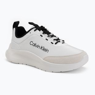 Încălțăminte pentru bărbați Calvin Klein HM0HM02342 Light Eva Runn Essential Laceup Nylon Suede bright white/black