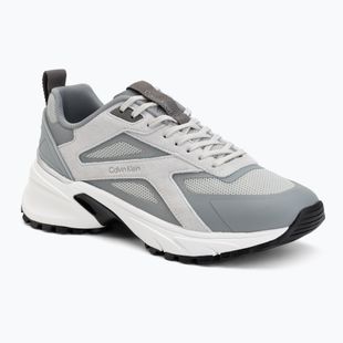 Încălțăminte pentru bărbați Calvin Klein HM0HM02220 Hike Runner Stripe Mix Nylon Suede light grey/granite grey