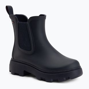 Cizme pentru femei Tommy Hilfiger Rubber Flag Cleated space blue