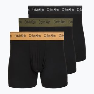 Boxeri pentru bărbați Calvin Klein LV00NB4410 Brief black w/bronze flash wb/black/oliv