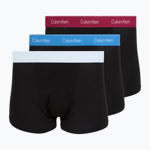 Boxeri pentru bărbați Calvin Klein LV00NB4286 Relaxed Fit Trunk black bodies w/ poseidon blue/plein