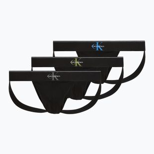 Slipuri pentru bărbați Calvin Klein LV00NB4644 Jock Strap black bodies w/ granite gray/poseid