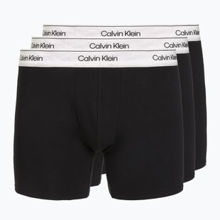 Boxeri pentru bărbați Calvin Klein LV00NB4731 Boxer Brief black w/ silver haze wbs