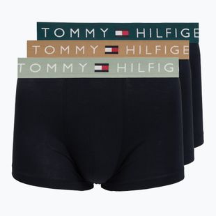 Boxeri pentru bărbați Tommy Hilfiger Trunk WB 3 pack nb//saf canvas/mnty grey/deep spru