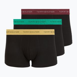 Boxeri pentru bărbați Tommy Hilfiger Trunk Metallic gold/burgundy/green