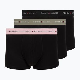 Boxeri pentru bărbați Tommy Hilfiger Trunk WB 3 pack utility sage/black/bonita pink