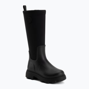 Cizme pentru femei Tommy Hilfiger Stamp Warm Knee black