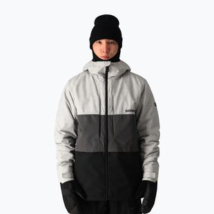 Geacă de snowboard pentru bărbați 686 Smarty 3-in-1 Form white heather colorblock