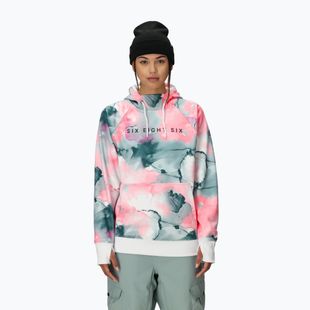 Bluză de snowboard pentru femei 686 Bonded Fleece Pullover Hoody geranium pink ink