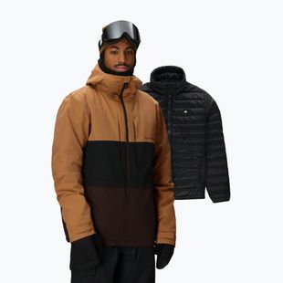 Geacă de snowboard pentru bărbați 686 Smarty 3IN1 Form caramel colorblock