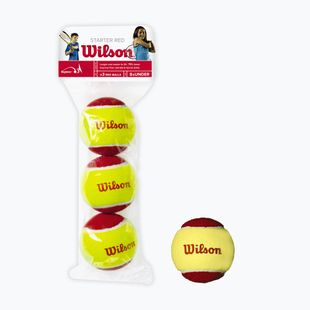 Wilson Starter Red Tball set de mingi de tenis pentru copii 3 buc. galben/roșu 2000031175