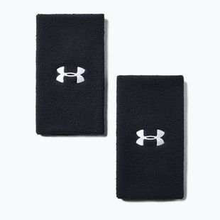 Manșete pentru încheietură Under Armour 6'' Performance Wristband 2 szt. black/white
