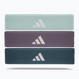 Set de elastice pentru exerciții adidas Resistance Band 3 szt. green/ violet/ blue
