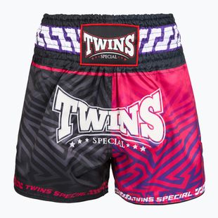 Pantaloni scurți de antrenament Twins Special Muay Thai Twins Maze brown/pink/blue/white