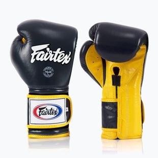 Mănuși de box Fairtex Heavy Hitter's Mexican Style blue/yellow
