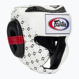 Cască de box Fairtex Super Sparring white/black