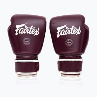 Mănuși de box Fairtex Real Leather Boxing maroon